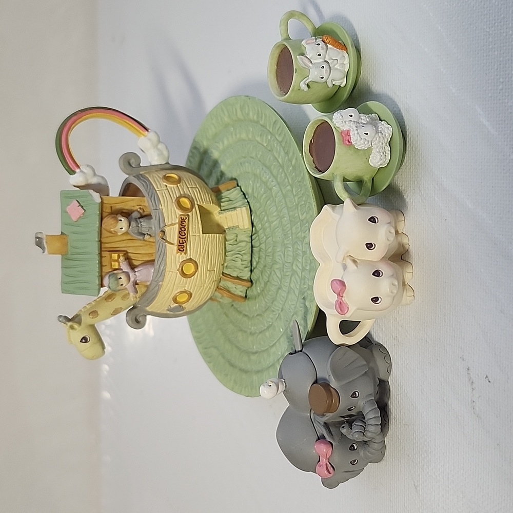 Enesco 1996s Mini Noah and the ark tea party set precious moments